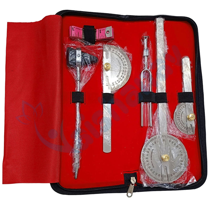 Vaishanav Goniometer Set Physiotherapy Kit Set of 3 with Tuning Fork 256 Hz And Percussion