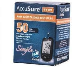 AccuSure Simple Blood Glucose Test Strip