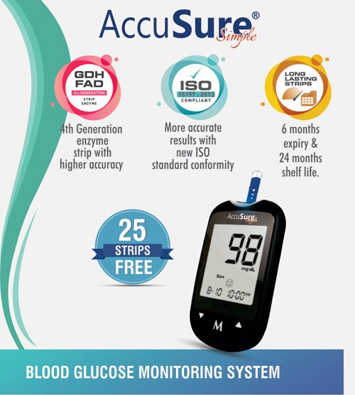 Accusure simple glucometer