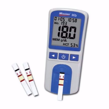 Mission Hemoglobin Monitor / Meter with 10 Hb Strips