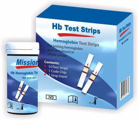 Mission Hemoglobin Test Strips – 50 Strips