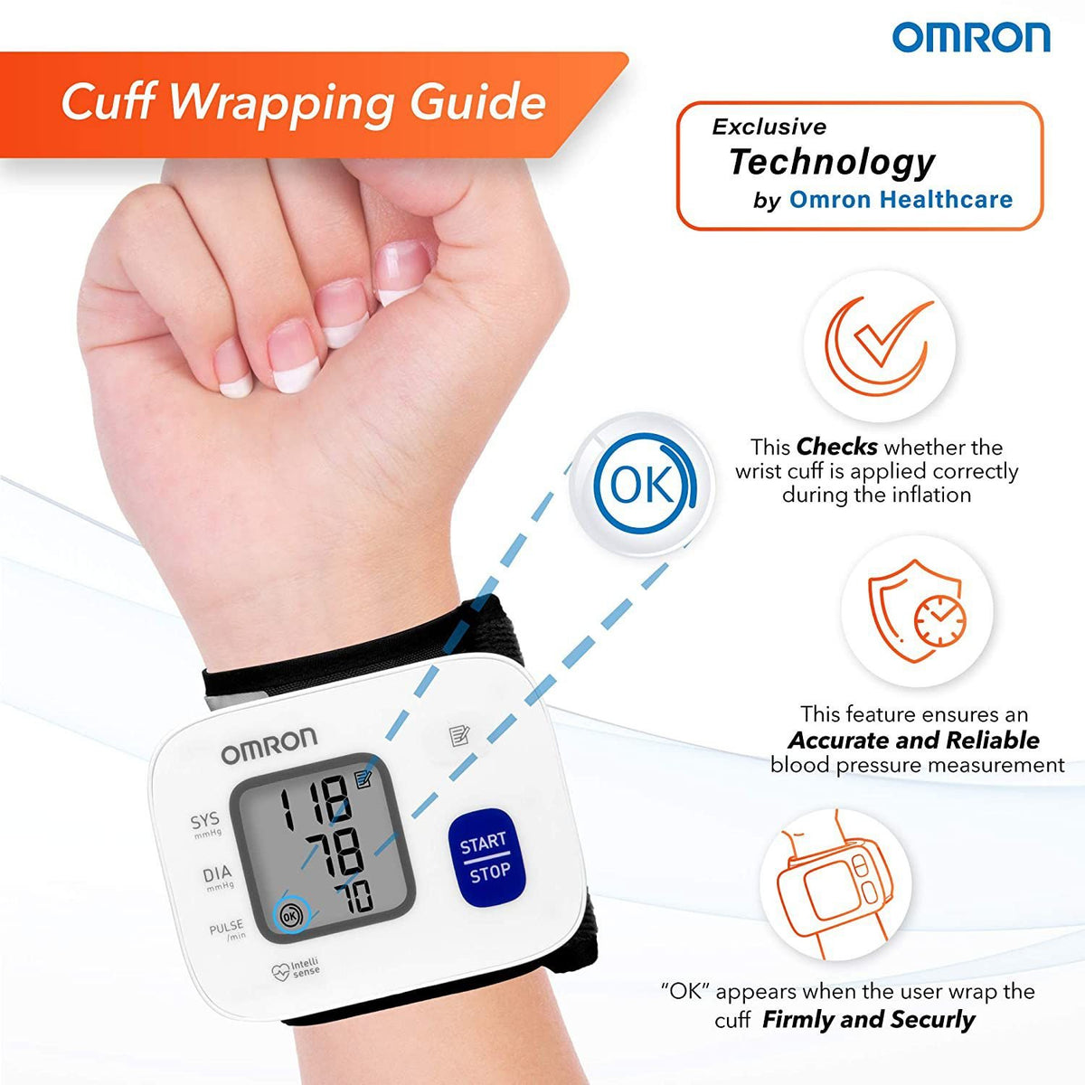 Omron HEM 20 Fully Automatic Wrist Blood Pressure Monitor