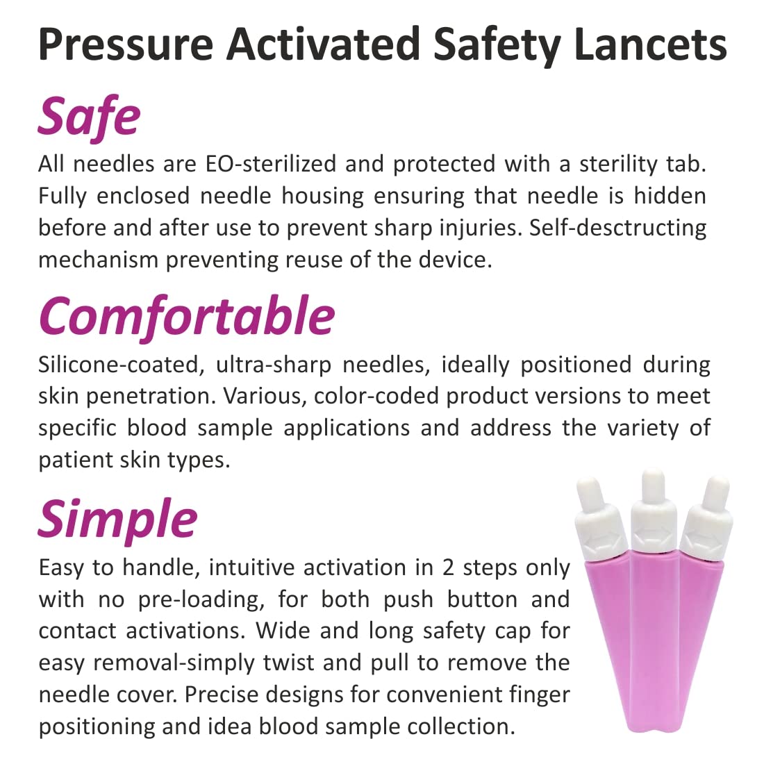 Safety Lancets for glucometer