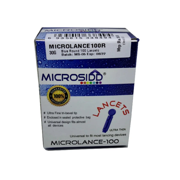 MICROLANCE-100R Round blue glucometer lancets